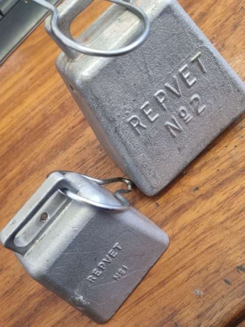 2 x Vintage Cowbells