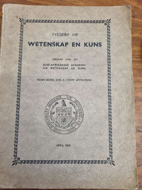Tydskrif vir Wetenskap en Kuns - April 1948