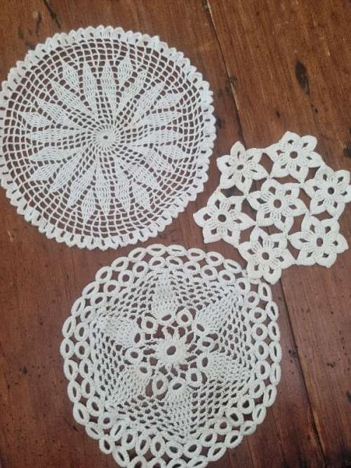 3 x Crochet Doilies