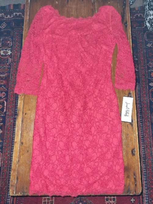 Beautiful Red Lace Joseph Ribkoff Designer Dress - UK Size 10 - New