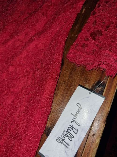 Beautiful Red Lace Joseph Ribkoff Designer Dress - UK Size 10 - New