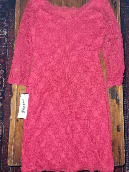 Beautiful Red Lace Joseph Ribkoff Designer Dress - UK Size 10 - New