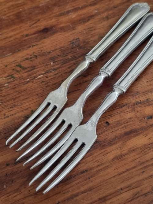 3 x Vintage EPNS Cake Forks