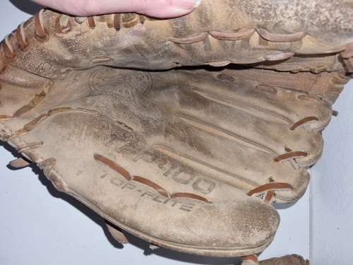2 x Leather Baseball Gloves - Spalding and Sasaki