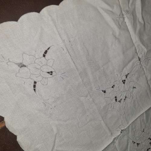 Beautiful Vintage Embroidered Tablecloth - 76cm x 80cm
