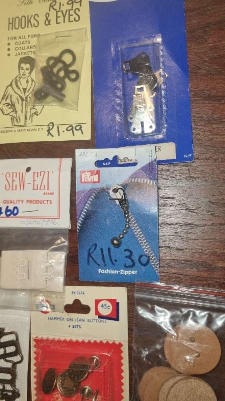 Vintage Haberdashery - Including Needles, Snap Fasteners, Belt & buckle set, Hooks, etc.