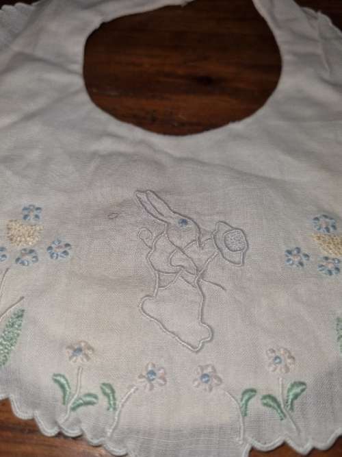Vintage Embroidered Baby Bib