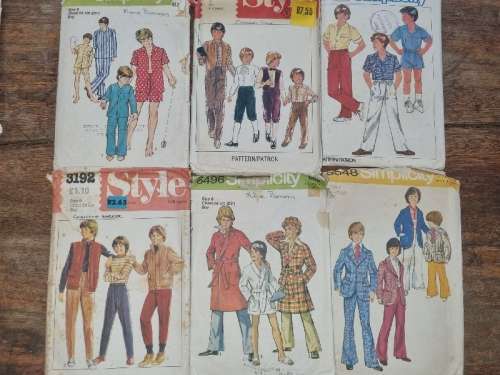 6 x Vintage Clothing Patterns - Boy