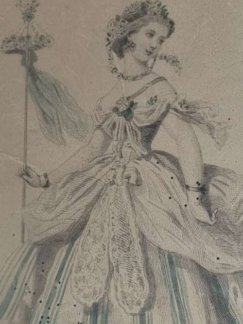 2 x Theatre Costume Framed Prints with glass - Vintage