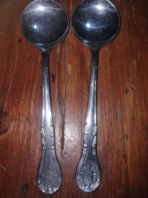 2 x Beautiful Vintage Finest Quality Stainless Steel Spoons - Unity