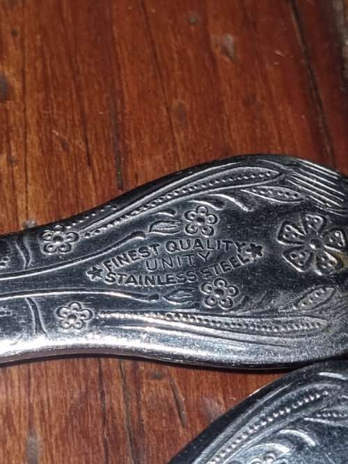 2 x Beautiful Vintage Finest Quality Stainless Steel Spoons - Unity