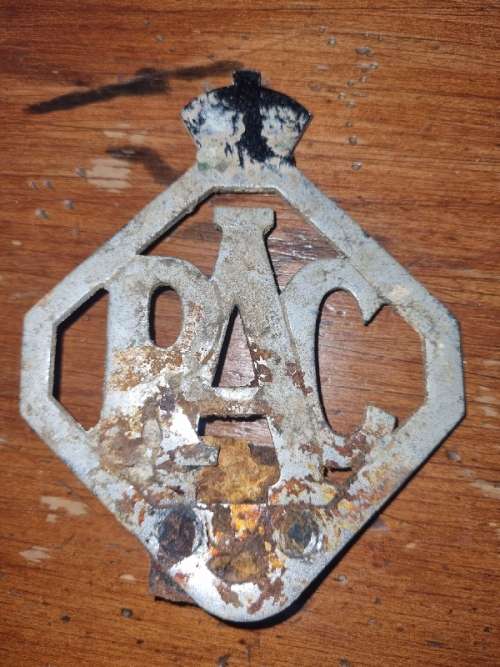 Vintage RAC Badge - Some damage and rust - See pictures for condition