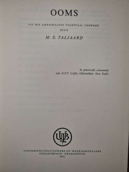 Ooms - M. S. Taljaard
