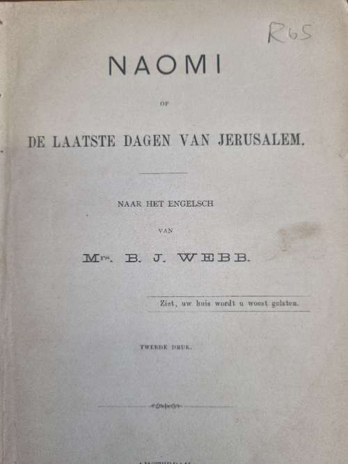 Naomi of De Laaste Dagen van Jerusalem - Mrs. B.J. Webb