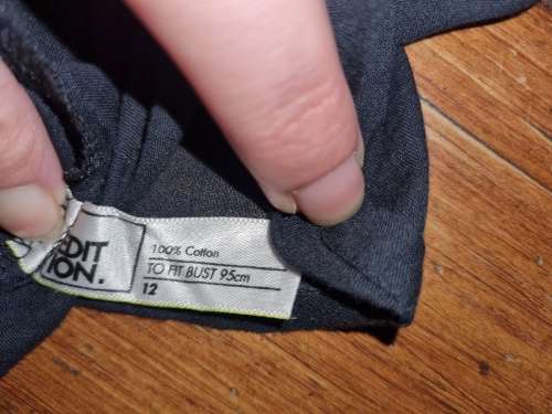 100% Cotton Black Top - Edition Woolworths - Size 12