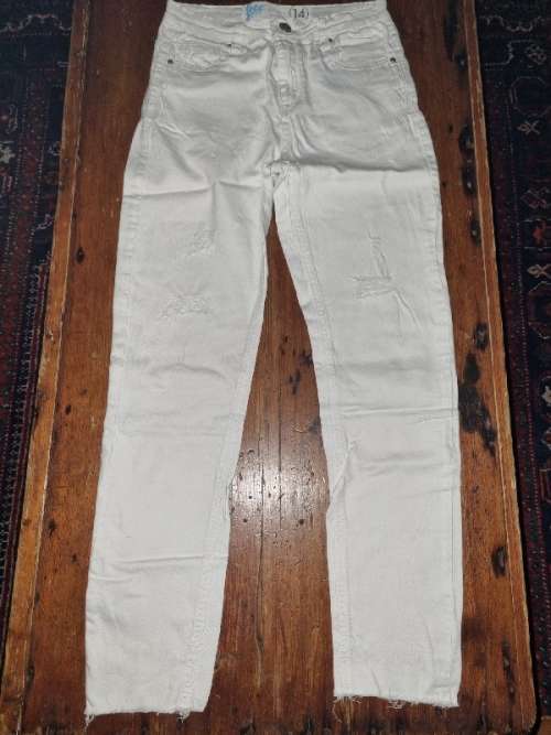 Cotton On Distressed White Denim - Age 14 Years