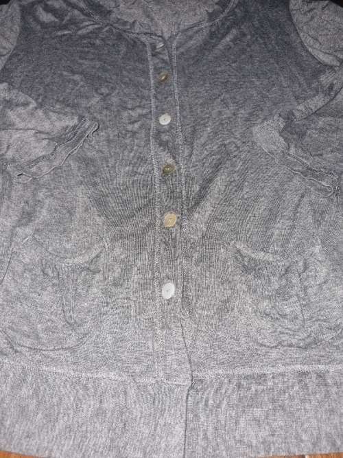 Grey Lightweight Button Down Top - Size L - Solo Clothing