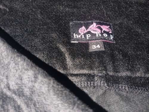 Black Velvety Pants - Hip Hop - Size 34