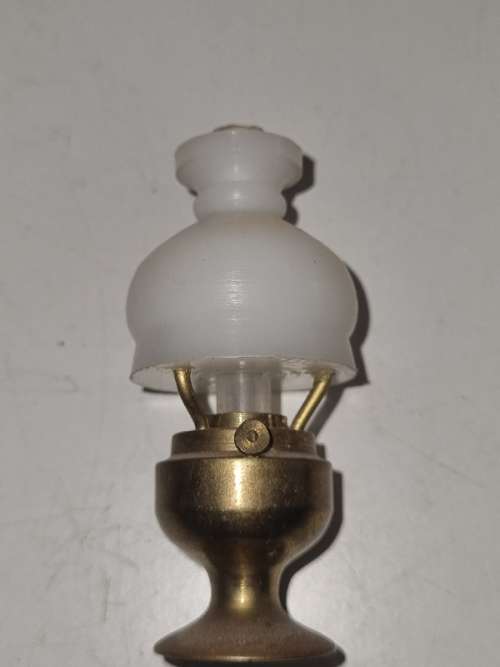 9 x Miniature Brass Items - Incl. Gramophone, 2 x Lanterns, lamp, etc.