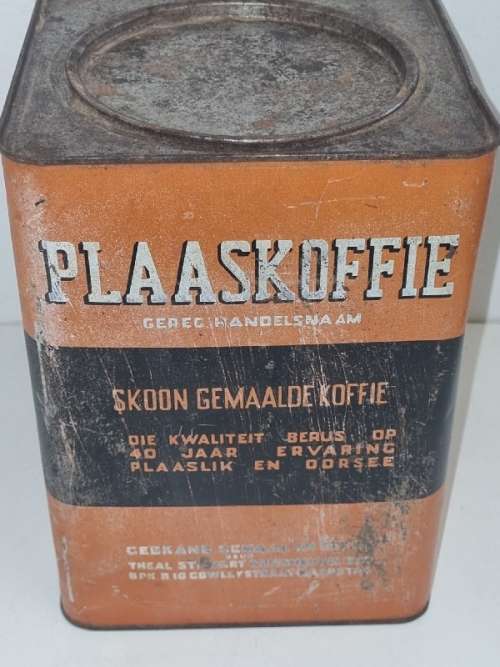 Vintage Plaaskoffie Tin - 5 Pond / 5LBS