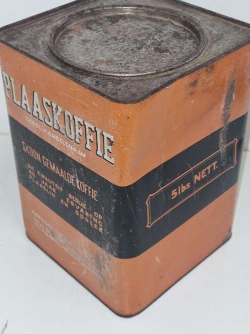 Vintage Plaaskoffie Tin - 5 Pond / 5LBS