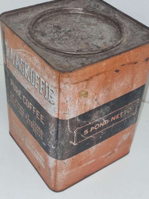 Vintage Plaaskoffie Tin - 5 Pond / 5LBS