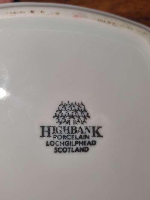 Highback Porcelain Lochgilphead Scotland - Pin Dish - 10cm x 10cm