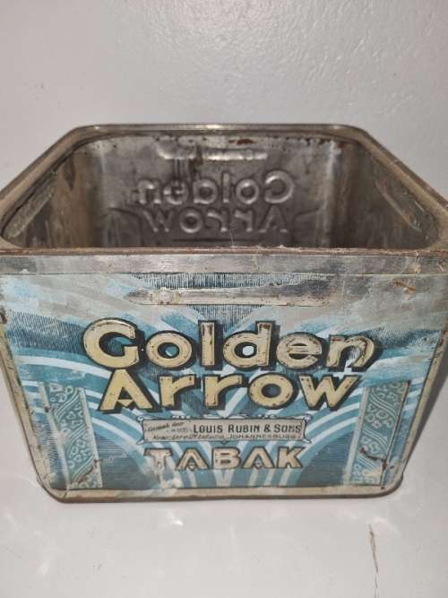 Vintage Golden Arrow Tabak / Tobacco Tin - Height 17cm - No Lid