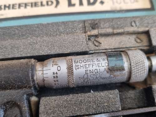 Vintage Moore & Wright Sheffield Micrometer