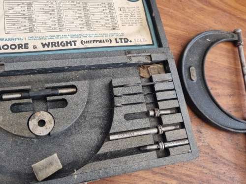 Vintage Moore & Wright Sheffield Micrometer