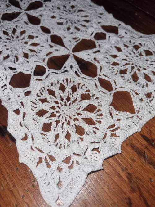 Beautiful Finely Crochet Doily - 30cm x 15cm