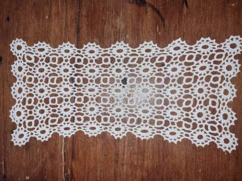Beautiful Finely Crochet Doily - 45cm x 17cm