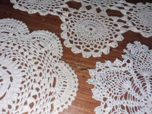 3 x Beautiful Small Finely Crochet Doilies