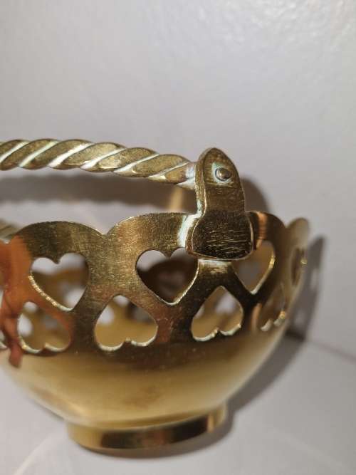 Beautiful brass bowl with heart detail