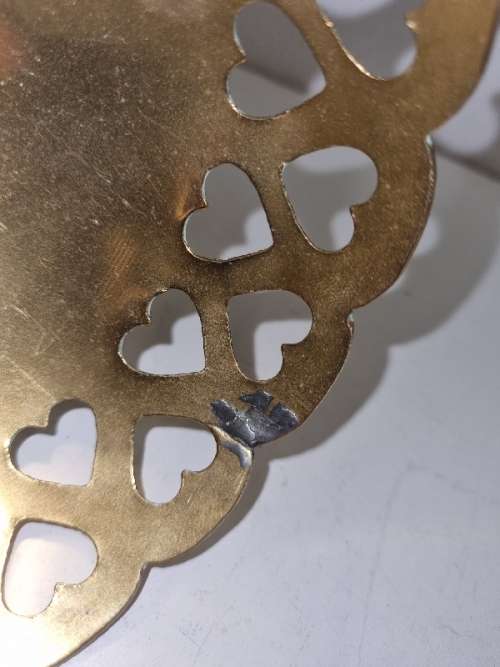 Beautiful brass bowl with heart detail