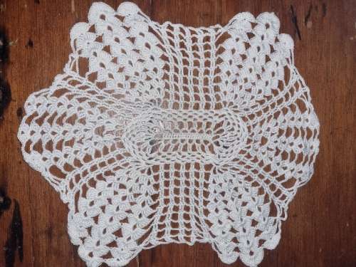Crochet Doily - 43cm x 33cm