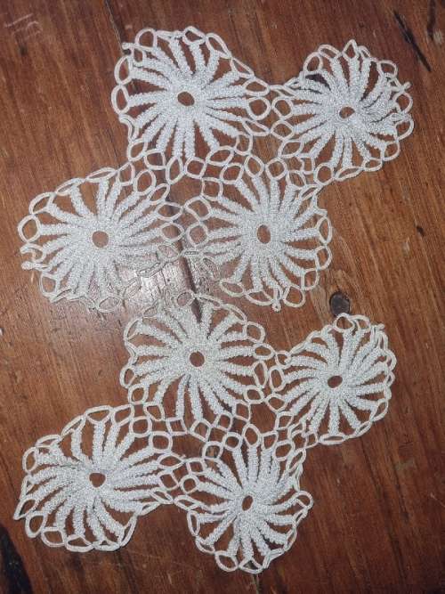 2 x Beautiful Finely Crochet Doilies - 30cm x 20cm each