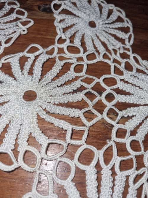 2 x Beautiful Finely Crochet Doilies - 30cm x 20cm each