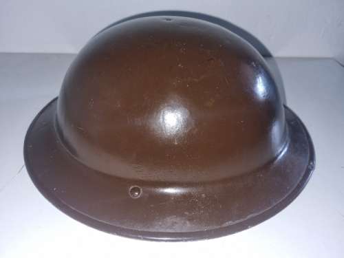Vintage Brown Metal Military Helmet