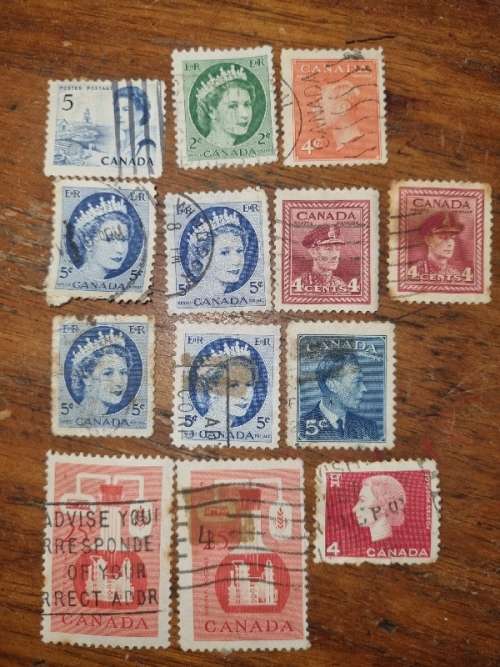 13 x Canada Stamps
