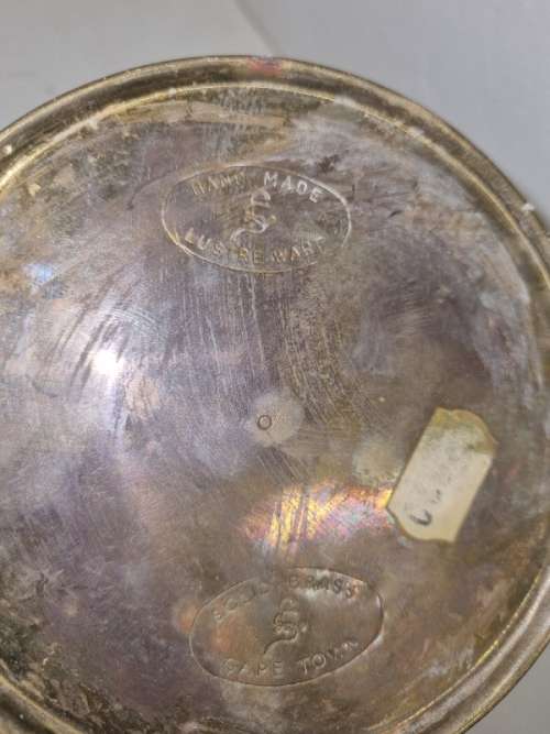 Handmade Lustre Ware Solid Brass Item - Cape Town - Height - 9.5cm