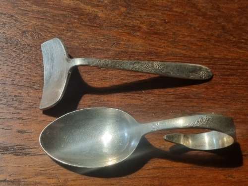 2 Piece Angora Silver Plated Baby Feeding set - Made in England