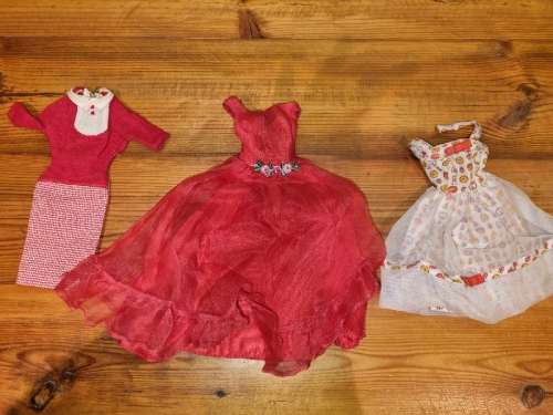 3 x Vintage Barbie dresses - Mattel