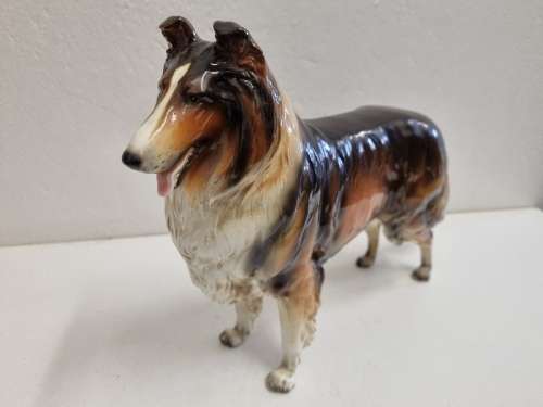 Large dog figurine - Collie dog - Made in Japan - 32cm x 21cm