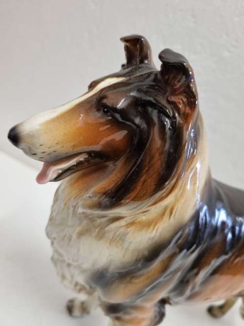 Large dog figurine - Collie dog - Made in Japan - 32cm x 21cm