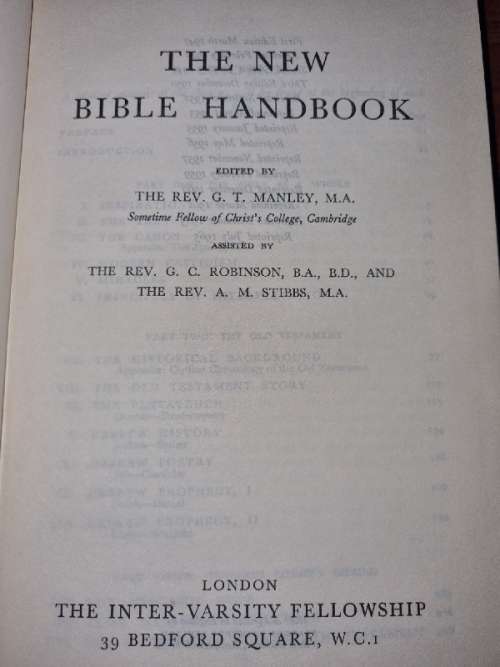 The New Bible Handbook
