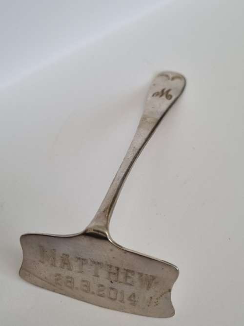 Hallmarked Silver Baby Food Pusher - 11.7g