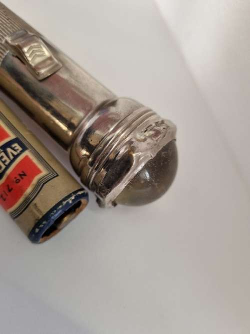 Vintage Torch with Vintage Eveready Battery
