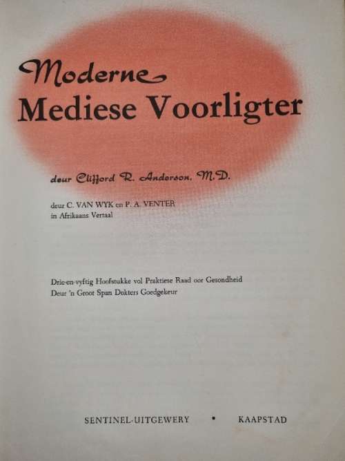 Moderne Mediese Voorligter - Clifford R. Anderson
