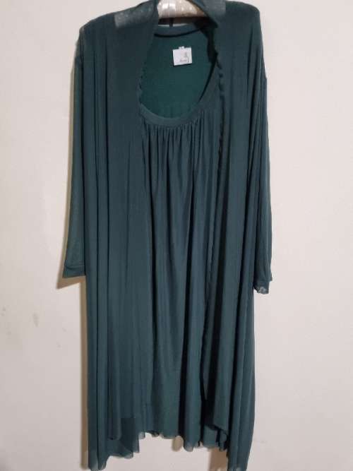 Beautiful Jacoba 2 Piece Set - Dress and Jacket - Bottle Green - Size 42